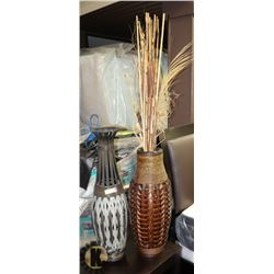 SET OF 2 DESIGNER VASES, 28" & 34" TALL