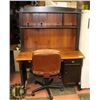 Image 1 : OFFICE DESK WITH SHELF & OFFICE CHAIR,48 X 24 X 63