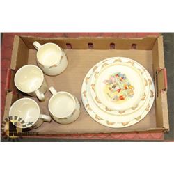 VINTAGE BUNNYKINS DISH SET