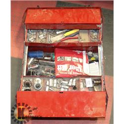 SEARS DOUBLE CRAFTSMAN TOOLBOX WITH CONTENTS