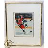 Image 1 : GLEN GREEN SLAPSHOT FRAMED HOCKEY PRINT