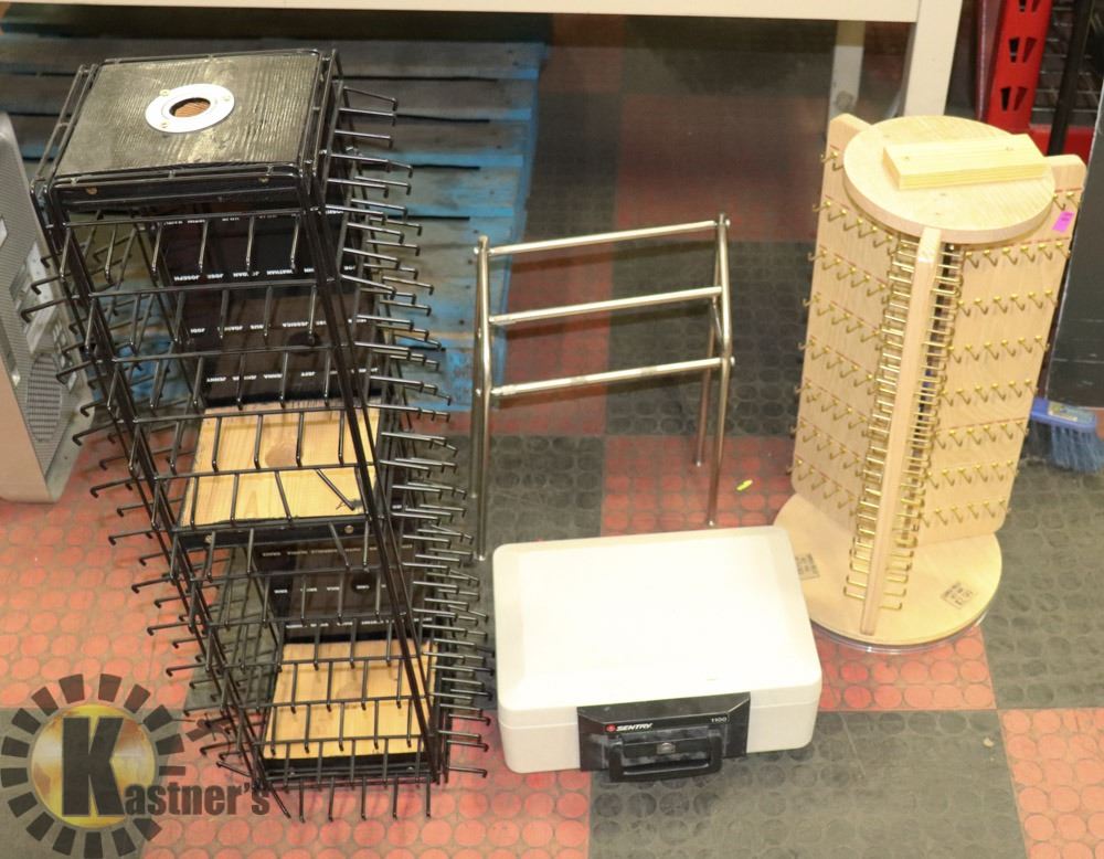 KEY TAG DISPLAY SOLD WITH SMALL CHROME RACK AND