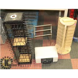 KEY TAG DISPLAY SOLD WITH SMALL CHROME RACK AND