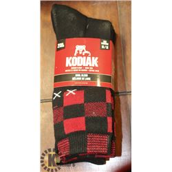 2PK OF KODIAK WOOL BLEND SOCKS; SIZE M/M
