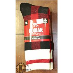 2PK OF KODIAK WOOL BLEND SOCKS; SIZE M/M