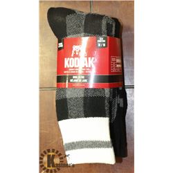 2PK OF KODIAK WOOL BLEND SOCKS; SIZE M/M