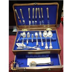 BOX OF VINTAGE  SILVER WARE