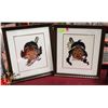 Image 1 : PAIR OF NEEDLE WORK NATIVE CHILDREN PICTURES