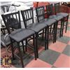 Image 1 : SET OF 5 NEW BLACK METAL BAR STOOLS, 30" SEAT