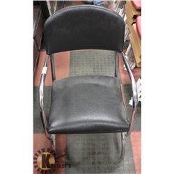 BLACK AND CHROME ARMCHAIR