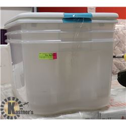 SET OF 3 STERILITE 100 L/106 QT CLAMP DOWN