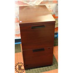 WOOD TONE 2 DOOR FILING CABINET