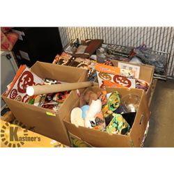 PALLET OF NEW HALLOWEEN DECOR AND COSTUMES AND