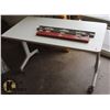 Image 1 : WORK TABLE ON WHEELS SOLD WITH 3 ASSORTED LEVELS