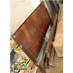UNCLAIMED ANTIQUE DOUBLE HEADBOARD AND FOOTBOARD