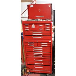 MASTERCRAFT 2 TIER TOOL BOX COMPLETE WITH TOOLS