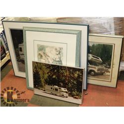 LOT OF 4 ASSORTED PICTURES