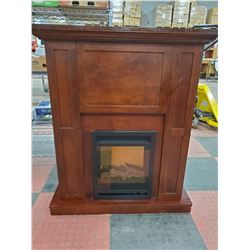 FIREPLACE MANTLE WITH ELECTRIC HEATING INSERT. 34