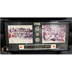 TEAM CANADA FRAMED PICTURE, 27 X 14