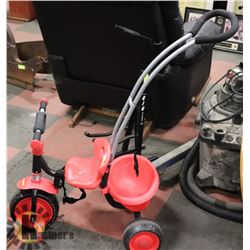 CHILDS PUSH TRIKE WITH REAR BASKET