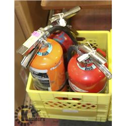 CRATE OF 3 MEDIUM FIRE EXTINGUISHERS