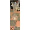Image 1 : TALL CLEAR GLASS VASE, 45" TALL