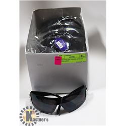 BOX OF BLACK CHANEL STYLED SUNGLASSES