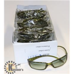 BOX OF DARK GREEN DESIGNER SUNGLASSES