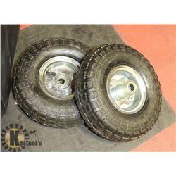 PAIR OF AIR FILLED CART TIRES