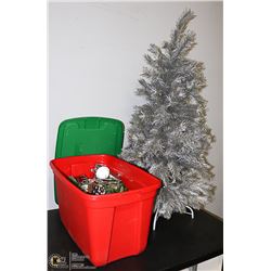 CHRISTMAS ORNAMENTS & TREE- ASSORTED