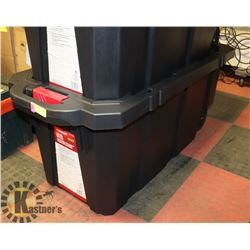 HUSKY 170L HEAVY DUTY TOTE W/ WHEELS