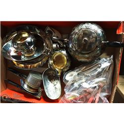 ASSORTED SILVER ITEMS INCLUDES  POTATO RICER,