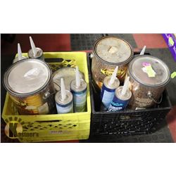 7 CARTRIDGES OF LUMBER LOCK 857ML & 7 GALLON CABOT