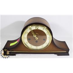 VINTAGE "SOLAR" WOOD CASE MECHANICAL MANTLE