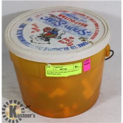 BUCKET W/ LEGO PIECES (MOSTLY FROM 80'S 90'S)