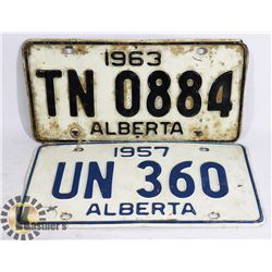 VINTAGE PAIR OF ALBERTA LICENSE PLATES