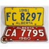 Image 1 : VINTAGE PAIR OF ALBERTA LICENSE PLATES