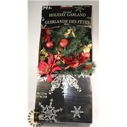 NEW 9 FT DECORATED HOLIDAY GARLAND