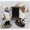 Image 1 : TWO CHEF FIGURES 13X 6 AND 12 X 5