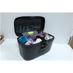 ESTATE LOT OF 10 LADIES SCARVES IN A DELSEY TRAVEL