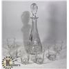 Image 1 : PINWHEEL CRYSTAL DECANTER & GLASSES