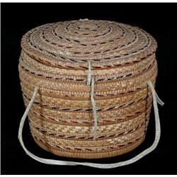 Mt. Currie Circular Lidded Carry Basket