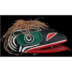 Carved and Articulated Bullhead Mask