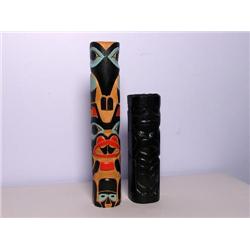 Two Native West Coast Totems