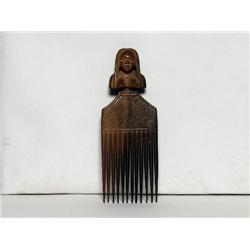 African Art: Carved Hardwood Comb