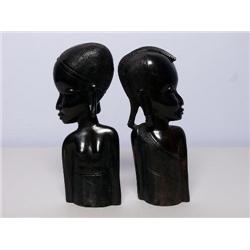 Pair of Ebony Carvings
