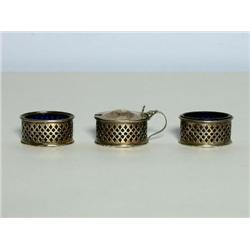 English Sheffield Plated Condiment Set