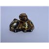 Image 1 : Gilt and Niello Sterling Silver Cat