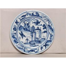 18th C. Delftware Plate
