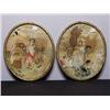 Image 1 : Pair of Georgian Embroidered Ovals